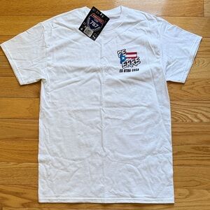 Gildan White Short-Sleeve Tee with Small Chest Graphic